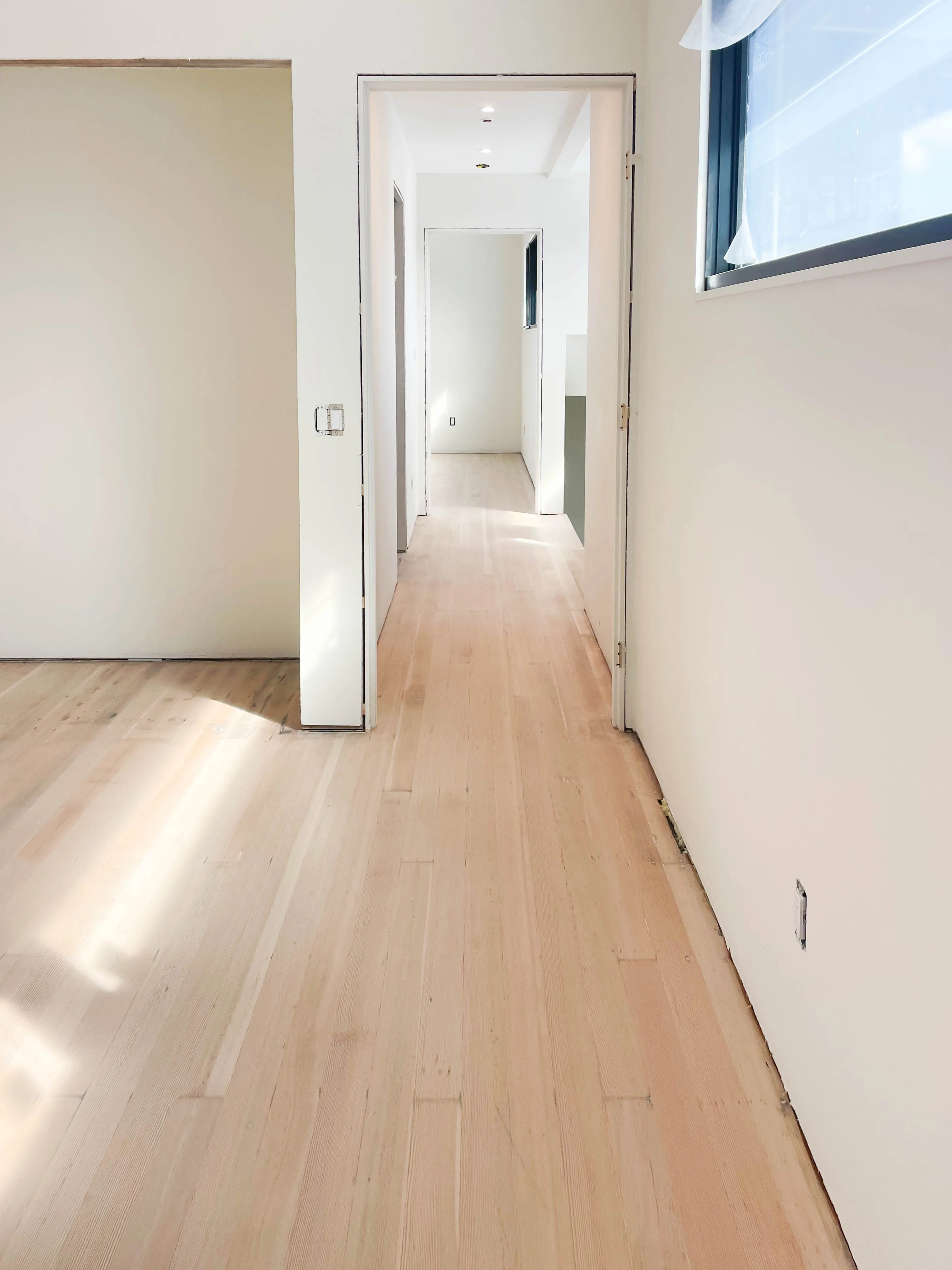 Picture of A look at a Douglas Fir subfloor before sanding. - Alva Flooring Inc.