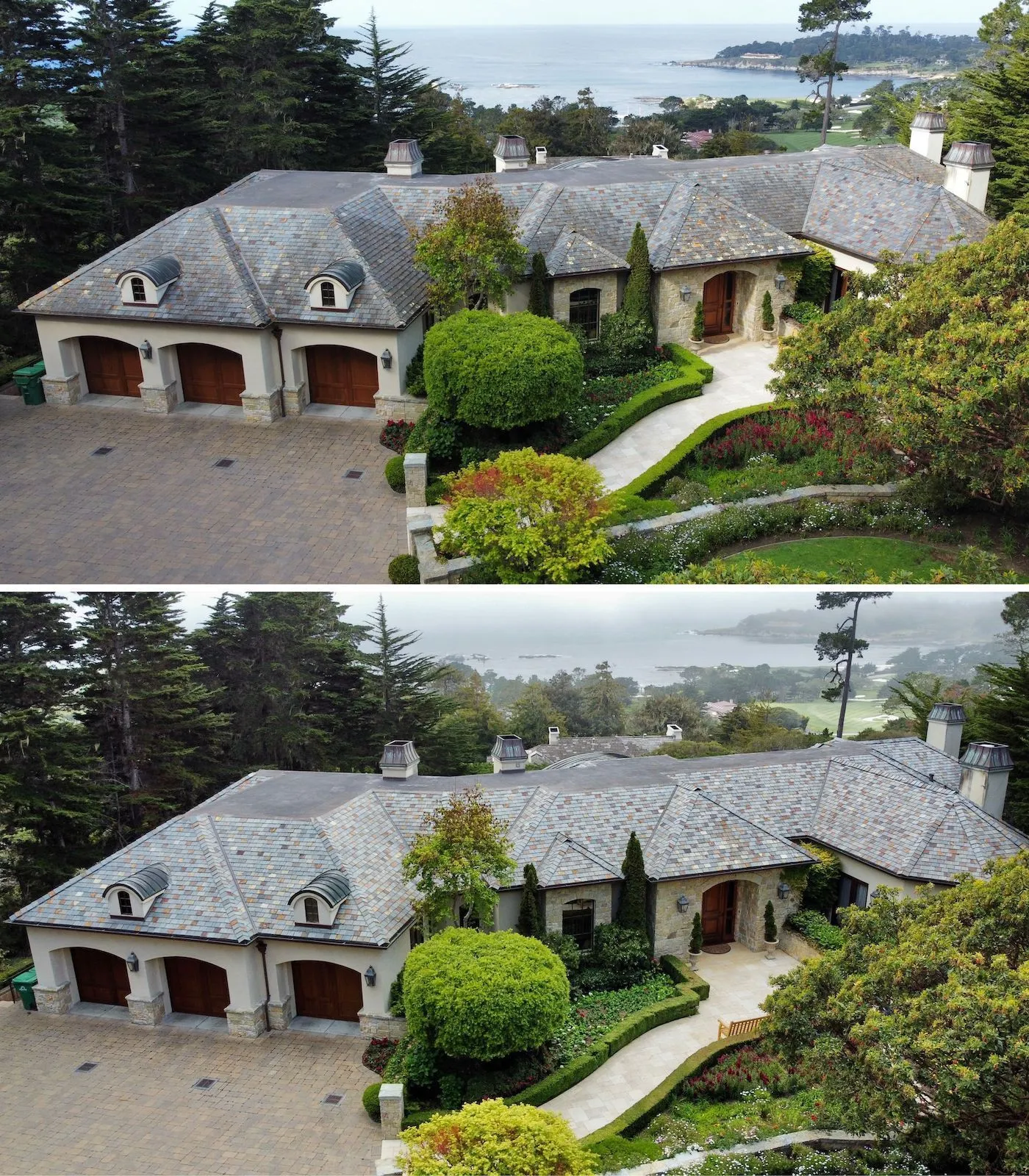 Picture of Pacific Exterior restored this natural slate roof. - Pacific Exterior