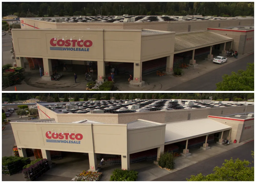 Picture of Pacific Exterior cleaned and restored the clay roof tiles on this Costco building. - Pacific Exterior