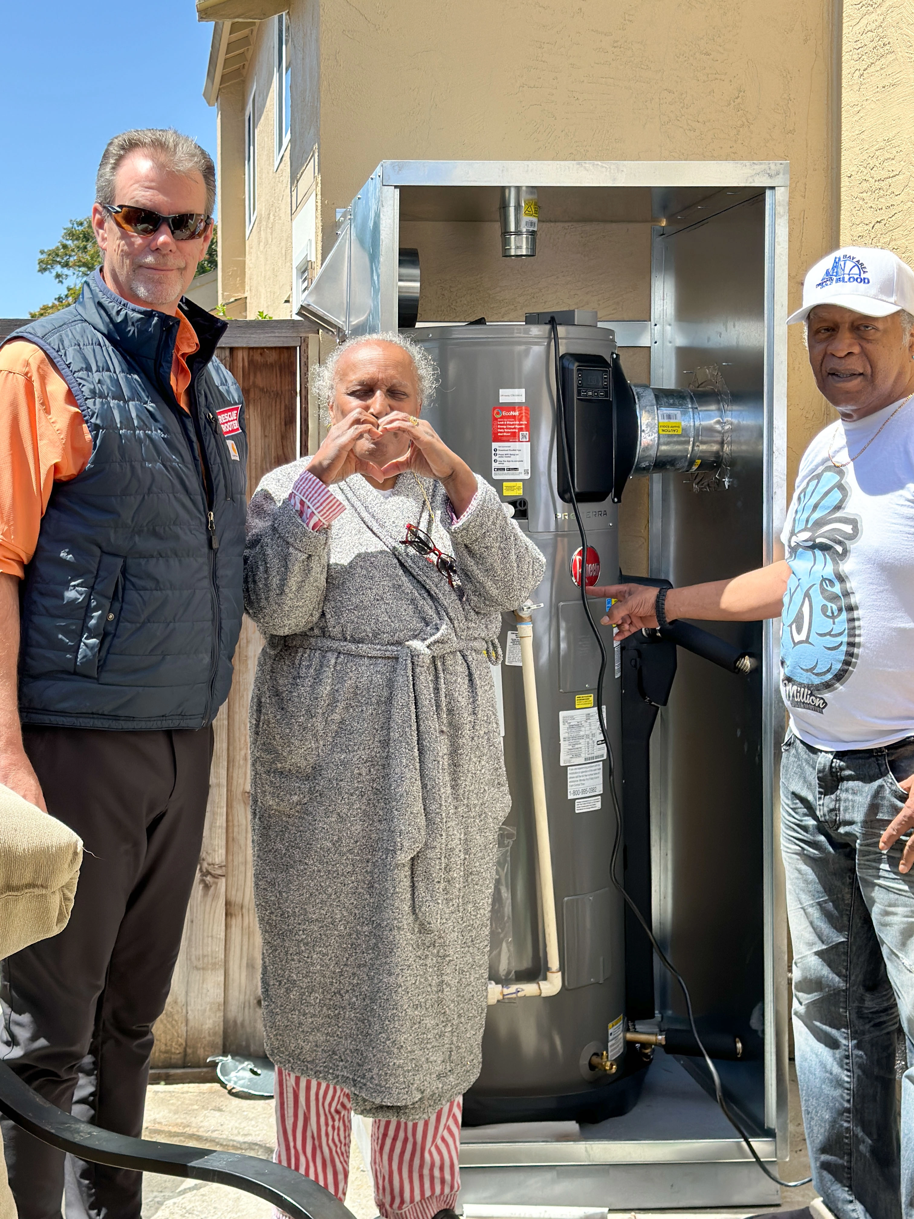 Picture of The customer was ecstatic when she finally got to take her first warm shower in over a month.  - ARS® / Rescue Rooter®