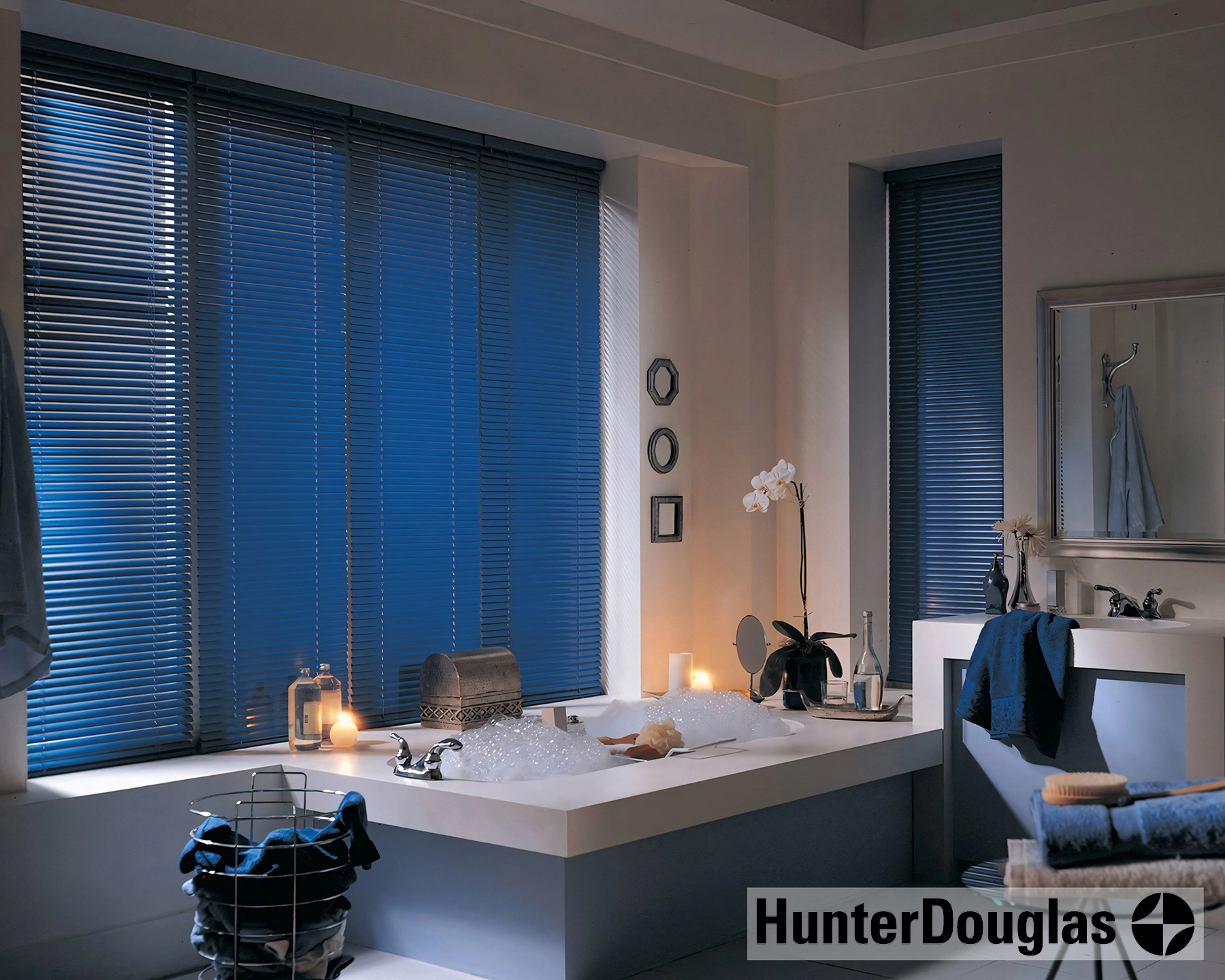 Picture of Creative Window Fashions offers Deep Blue Hunter Douglas Decor Precious Metals window coverings. - Creative Window Fashions, Inc.