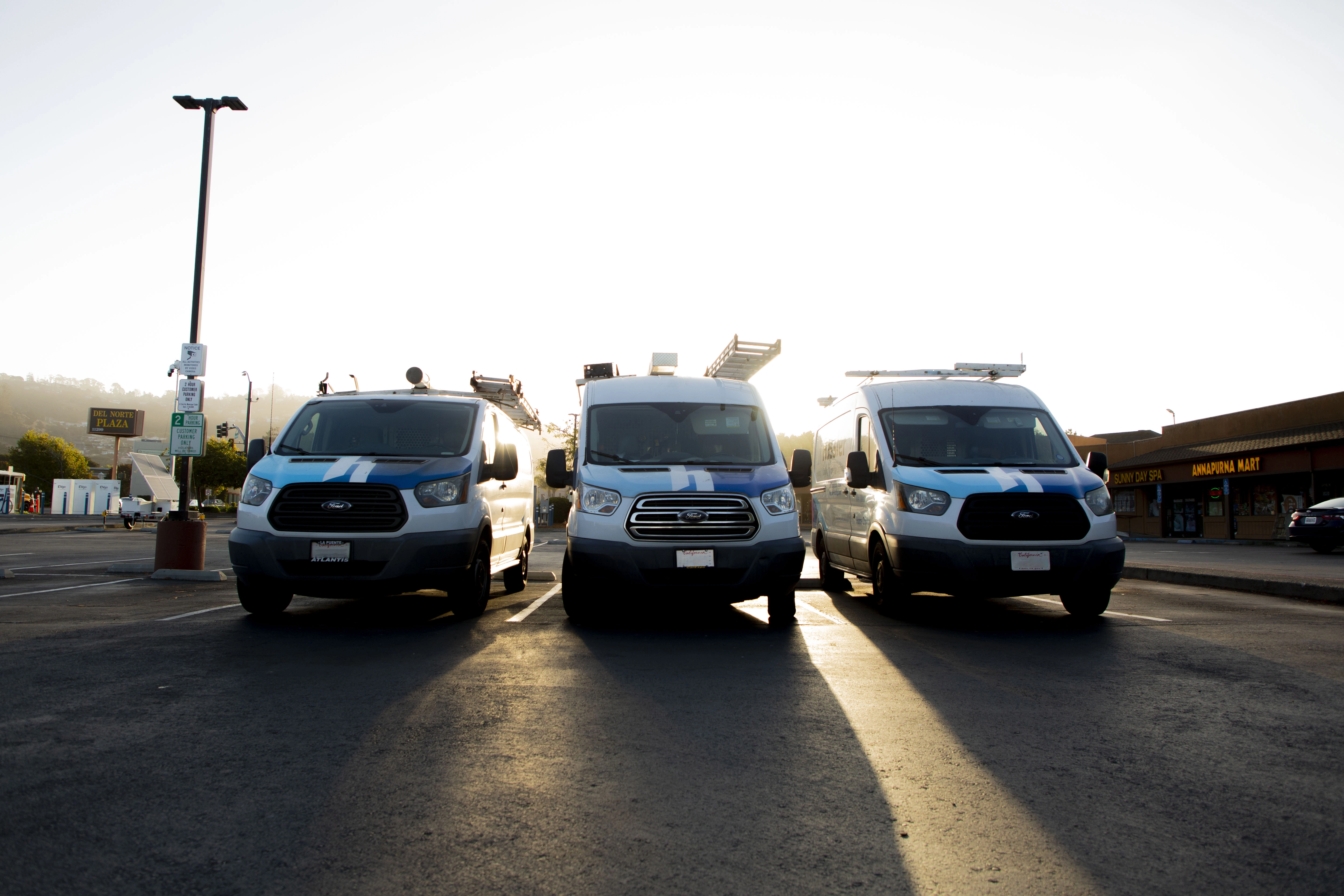 Picture of Hassler’s fleet of trucks are ready to bring comfort to clients' homes. - Hassler Heating & Air Conditioning, LLC