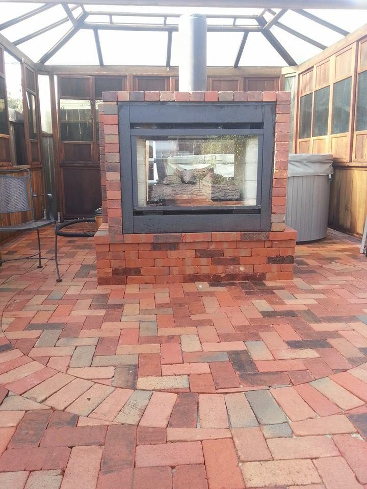 Picture of A recent McNear Brick and Block red brick installation by Atlas Pavers - Atlas Pavers Co.