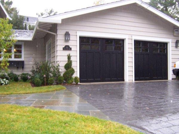 Picture of The windows in this Madden 1000B garage door were modified to match this Orinda home. - Madden Door & Sons, Inc.