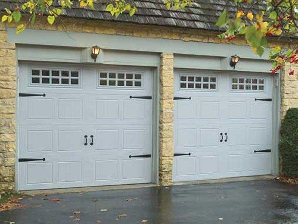 Picture of Steel stamped, carriage-style garage doors with faux hardware in Walnut Creek - Madden Door & Sons, Inc.