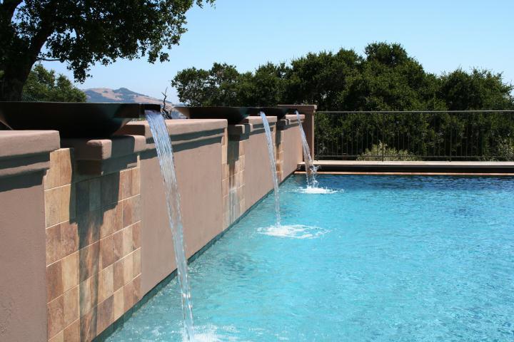 Picture of A recent stone waterfall installation at a Santa Rosa home - Peterson Tile