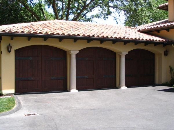 Picture of Madden 3000A custom arched, all-cedar garage doors in Lafayette - Madden Door & Sons, Inc.