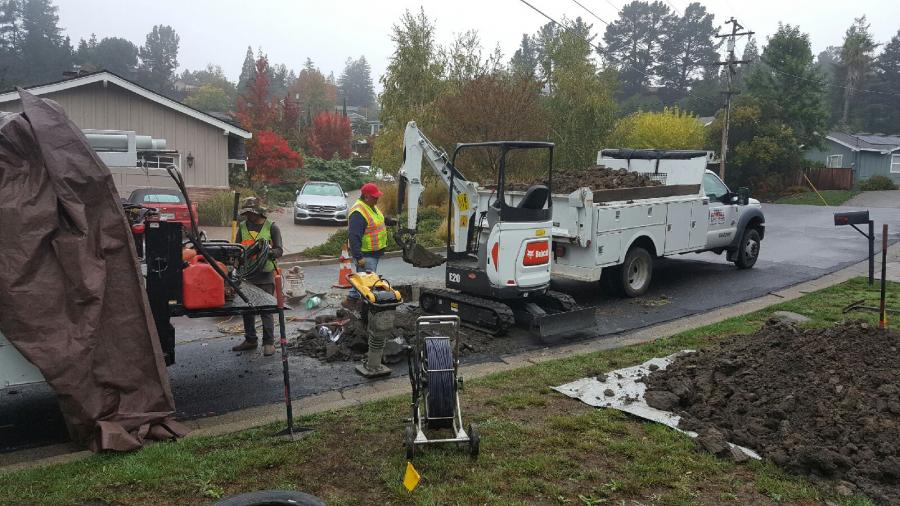 Picture of Rooter Hero Plumbing's crew and equipment on a recent jobsite - Rooter Hero Plumbing