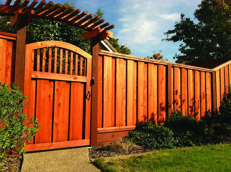 Picture of A custom 2x2 gate with an arched trellis - A & J Fencing