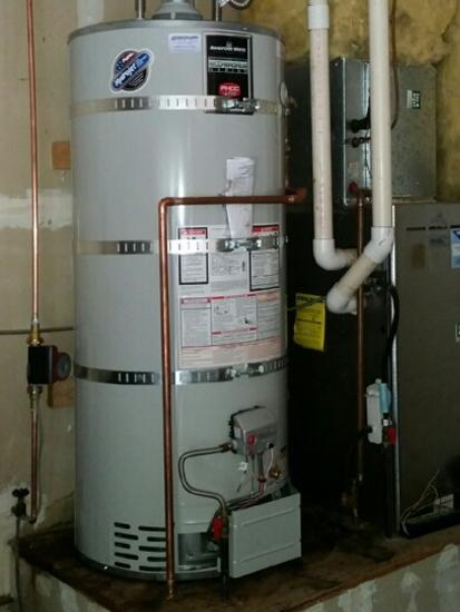 Picture of Advanced Plumbing and Rooter Service installed this water heater. - Advanced Plumbing and Rooter Service