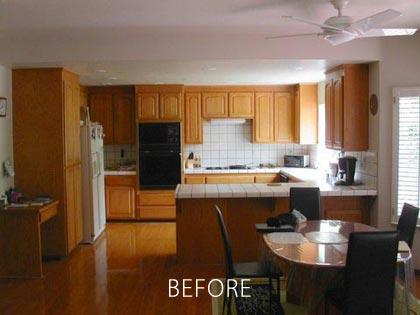 Picture of This kitchen features tile and hardwood. - Custom Cuts Construction Inc. DBA American Kitchen and Bath