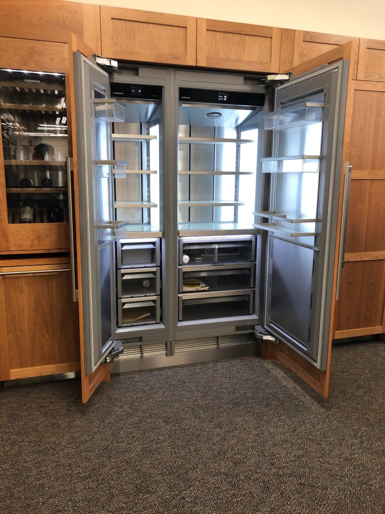 Picture of A built-in refrigerator at Asien's Appliance's Santa Rosa showroom - Asien's Appliance, Inc.