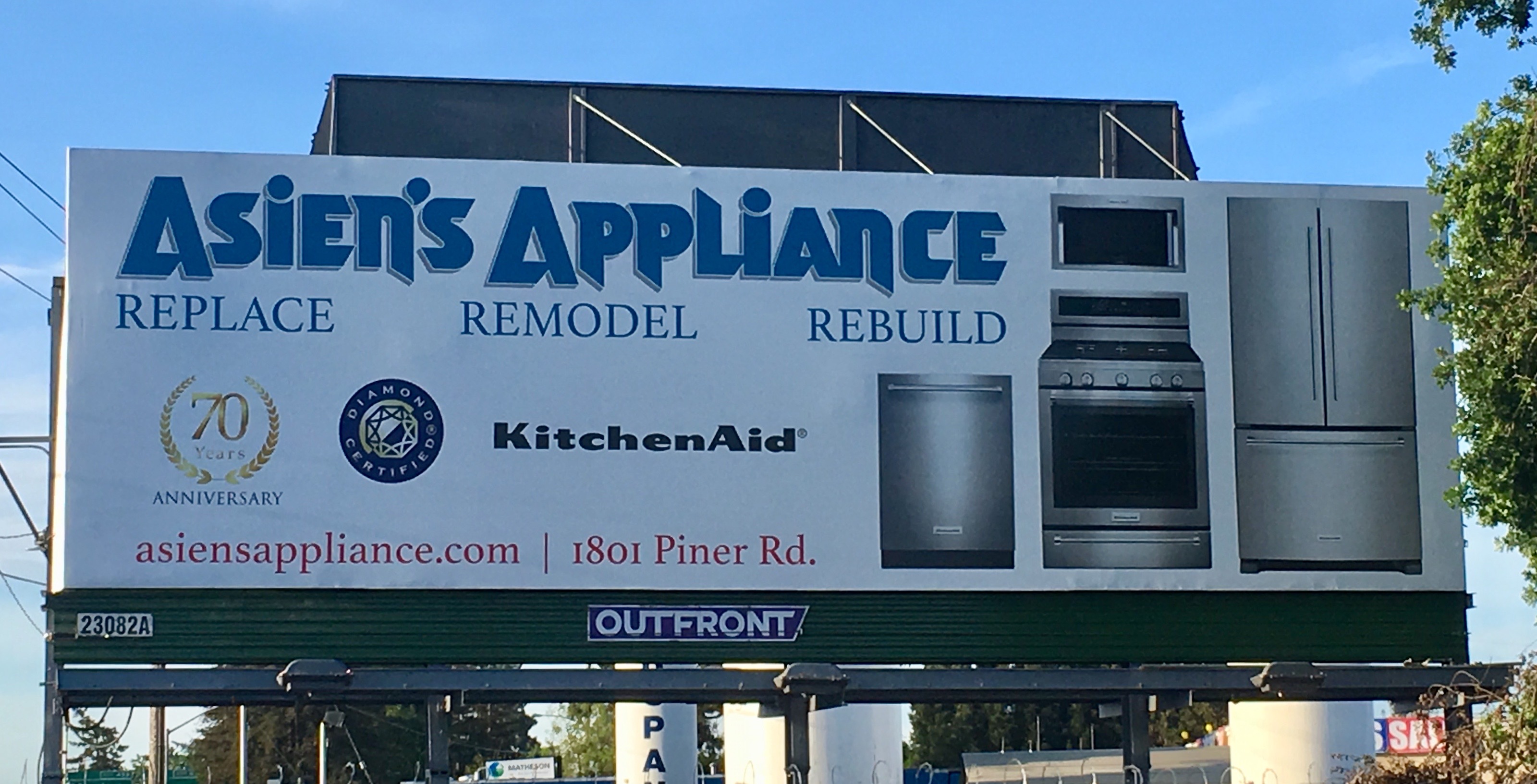 Picture of A look at one of Asien's Appliance's billboards - Asien's Appliance, Inc.