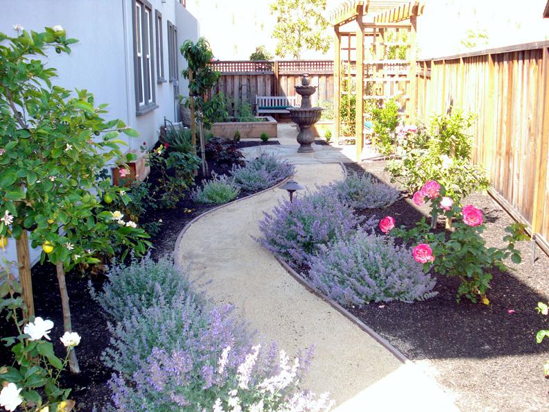 Picture of A side yard (with fountain) in Danville - Dana Lund Landscaping, LLC