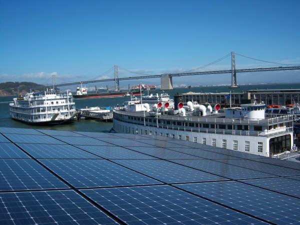 Picture of A Sanyo solar system at Pier 5 in San Francisco - Sky Power Systems