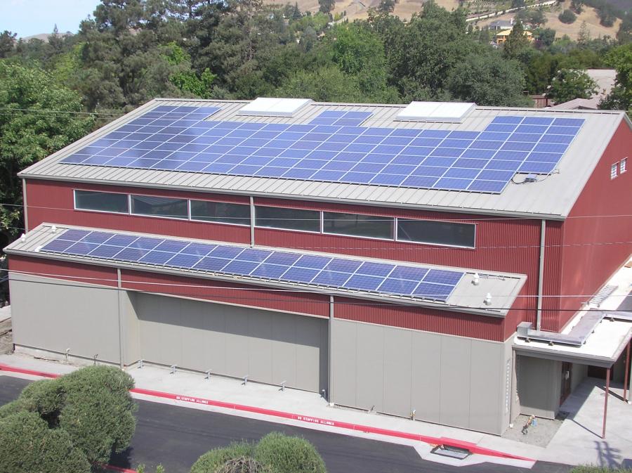 Picture of Sky Power Systems installed this 23kW solar system at Athenian School in Danville. - Sky Power Systems