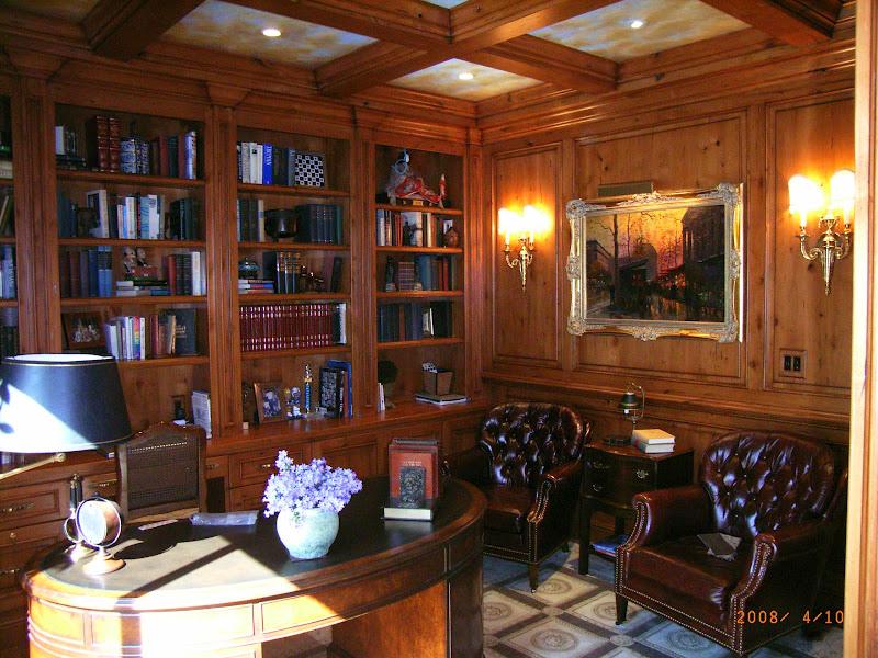 Picture of Brian Fitzmaurice General Contractor remodeled a drywalled den to create this paneled library in a client’s Hillsborough home. - Brian Fitzmaurice General Contractor