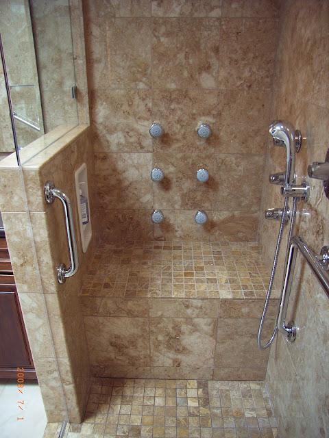 Picture of Brian Fitzmaurice General Contractor installed this therapeutic shower in a client’s home. - Brian Fitzmaurice General Contractor