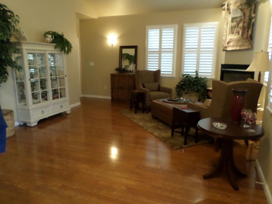 Picture of This living room had an exterior dormer window that was opened up and used as a skylight. - Thompson Construction, Inc.