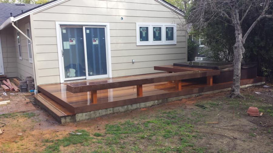 Picture of A recent redwood and Ipe deck project by Willow Creek Construction - Willow Creek Construction