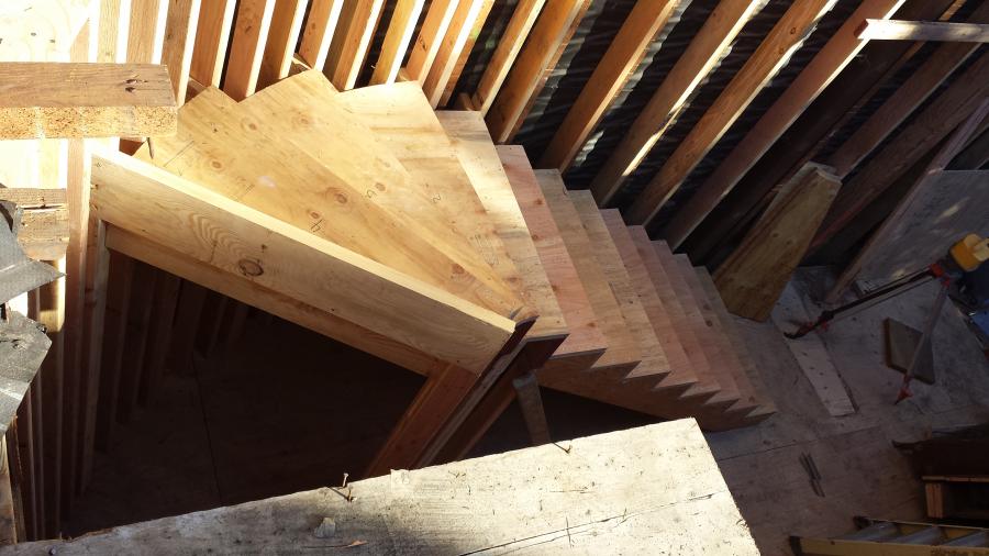 Picture of A recent circular staircase project by Willow Creek Construction - Willow Creek Construction