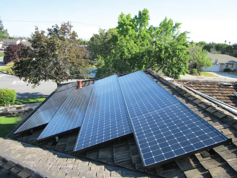 Picture of Custom solar panels on a wood shake roof in San Jose. - Freedom Solar, Inc.