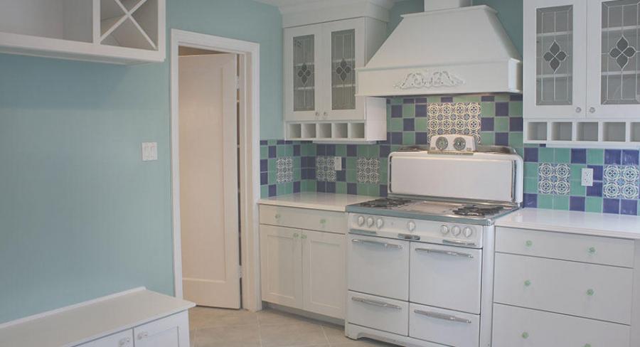 Picture of This East Bay kitchen features vintage appliances and custom tilework. - Home Healing Renovations, Inc.