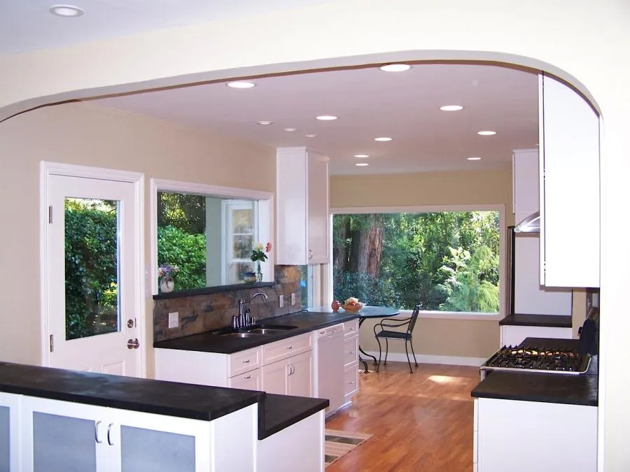 Picture of Melamine kitchen cabinets with soap stone counters. - Labourdette Construction