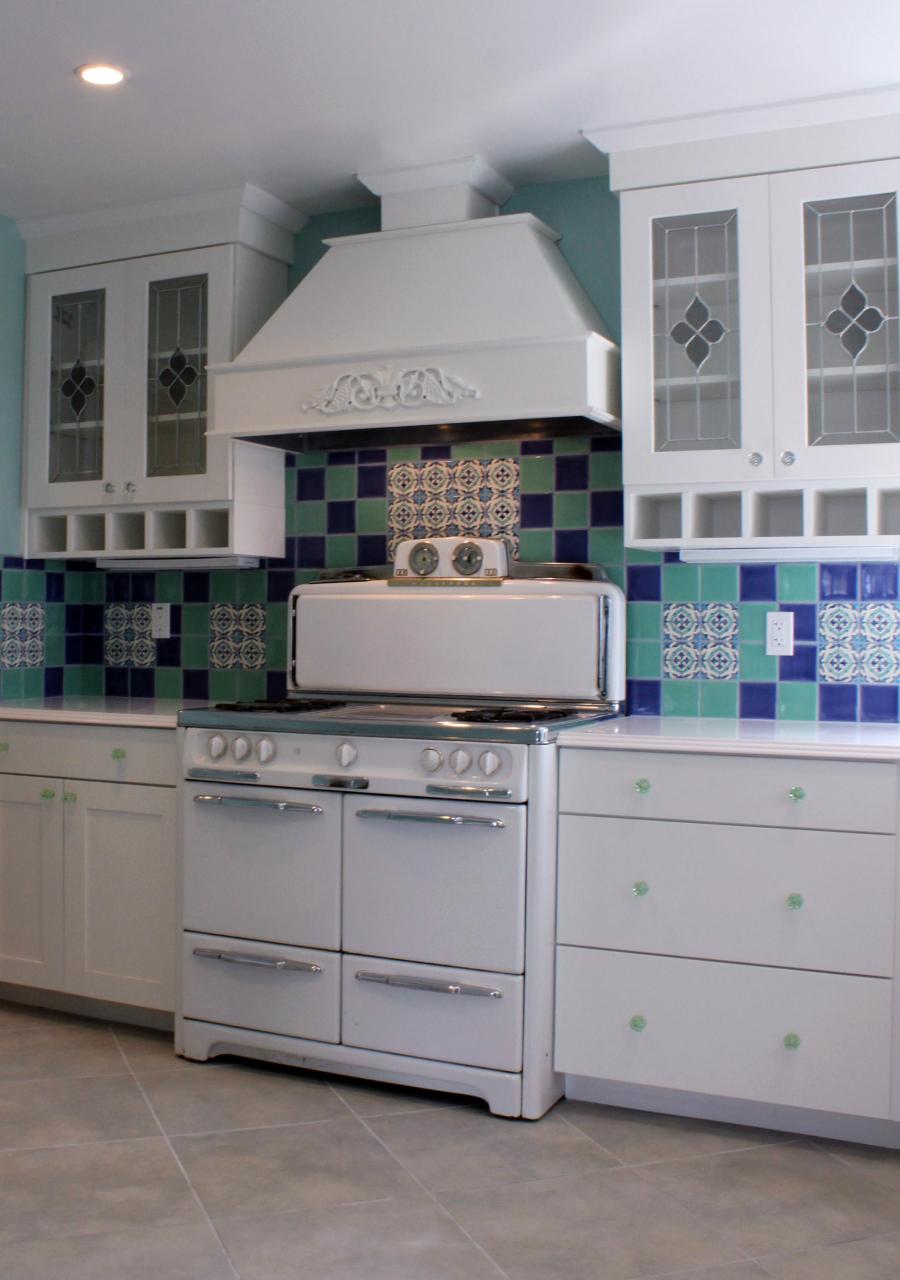 Picture of This East Bay kitchen remodel features vintage appliances and custom tilework. - Home Healing Renovations, Inc.