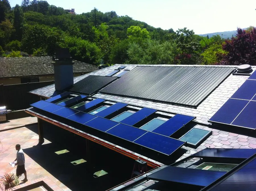 Picture of This design optimizes roof space for solar thermal and solar panels. - Freedom Solar, Inc.