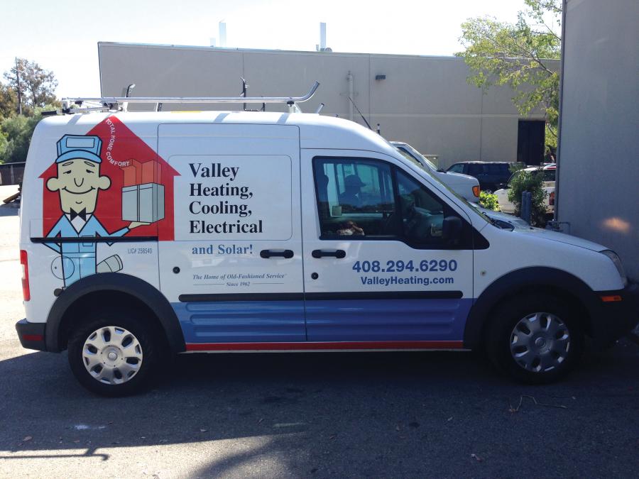 Picture of Valley Heating Cooling and Electrical's service vans are well-stocked with equipment and parts. - Valley Heating, Cooling, Electrical and Solar