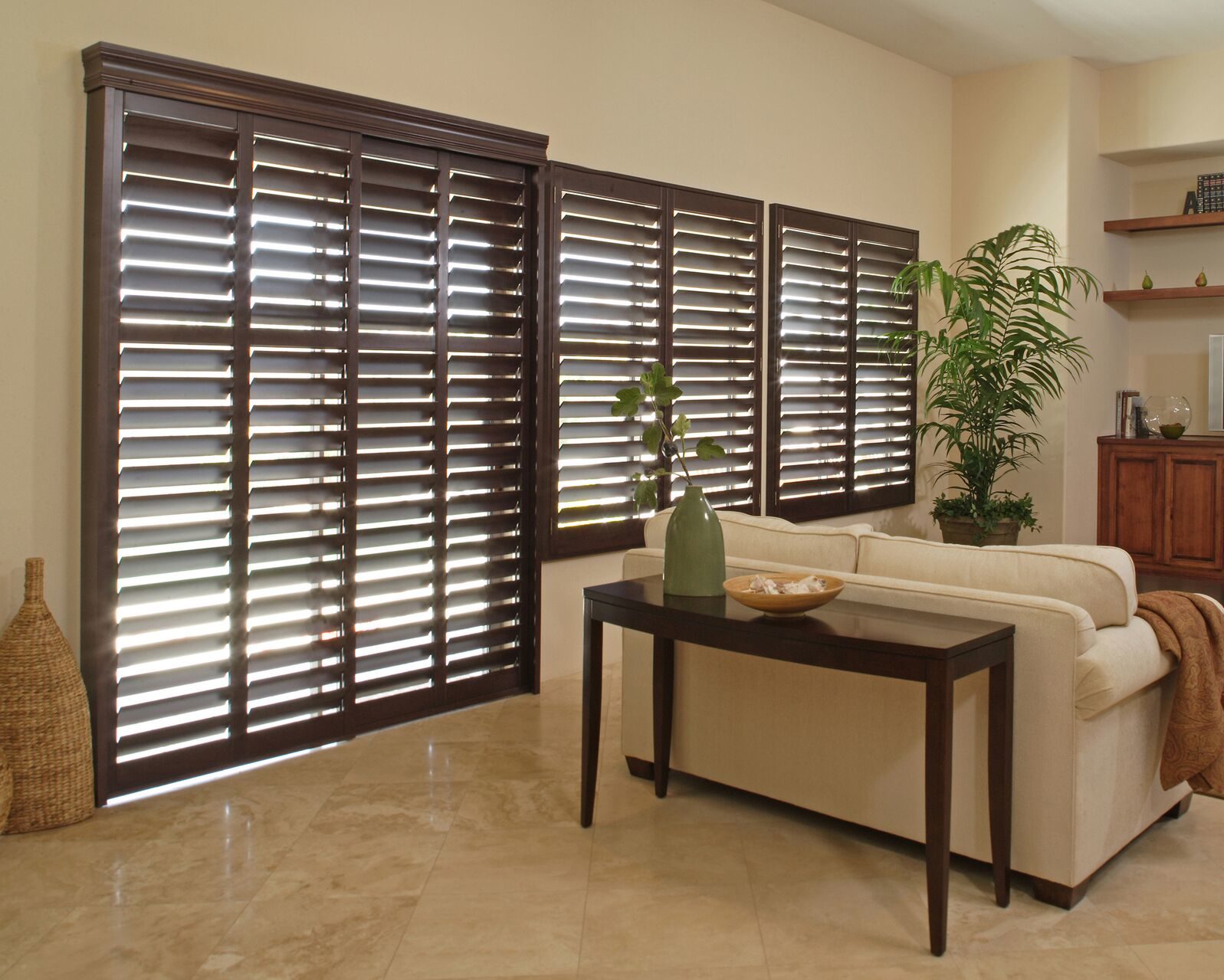 Picture of Plantation shutters add elegance, luxury and long-term value to your home. Motorization is optional. - Magna Shutters