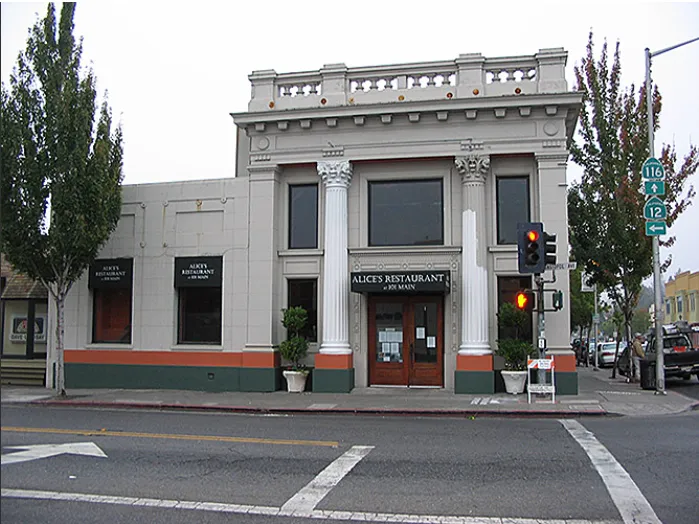 Picture of Wine Country Painters used color accents to create curb appeal for Alice's Restaurant in Sebastopol. - Wine Country Painters, Inc.