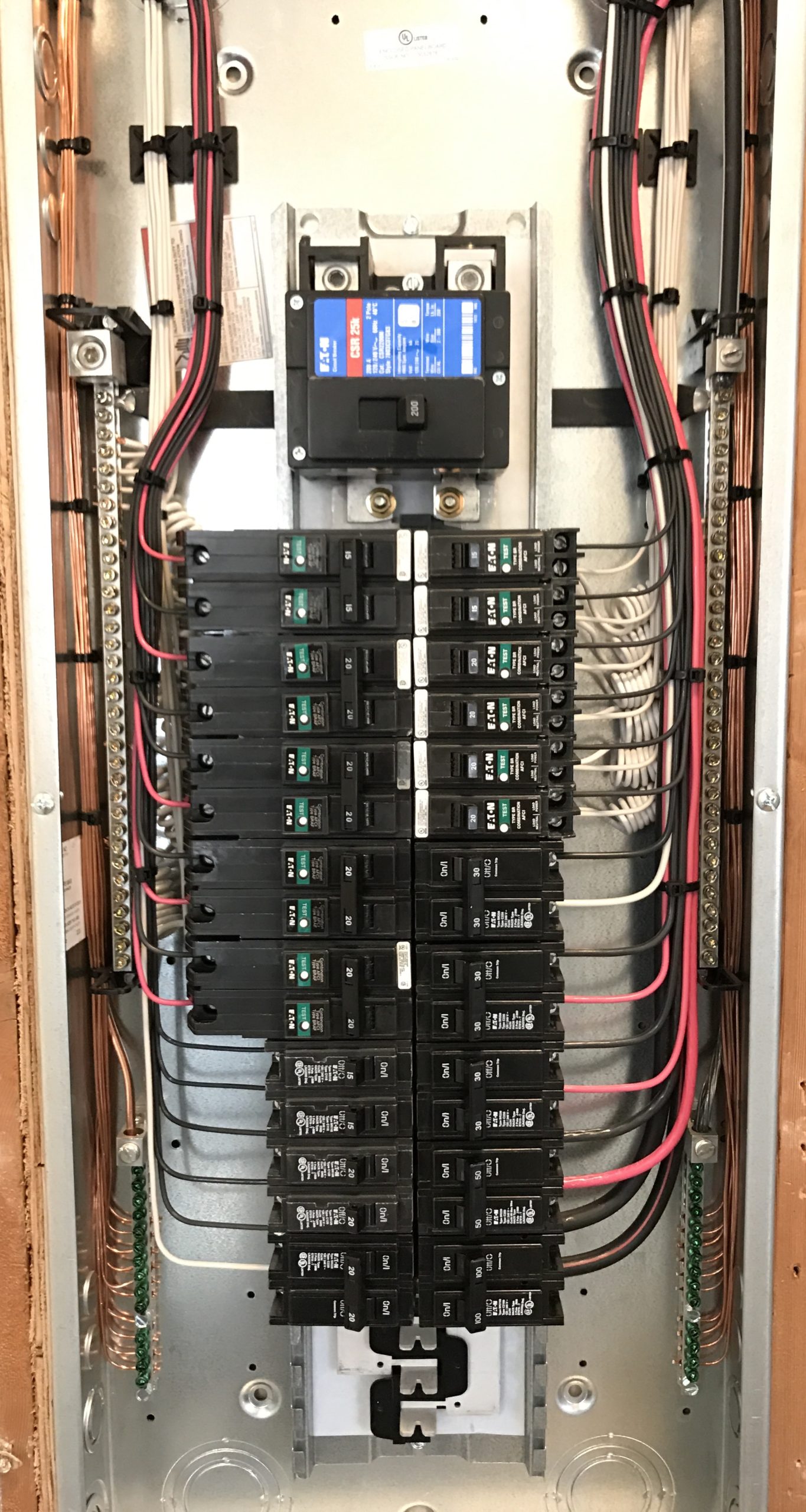 Picture of Pro City Electric installed this 200A panel. - Pro City Electric, Inc.