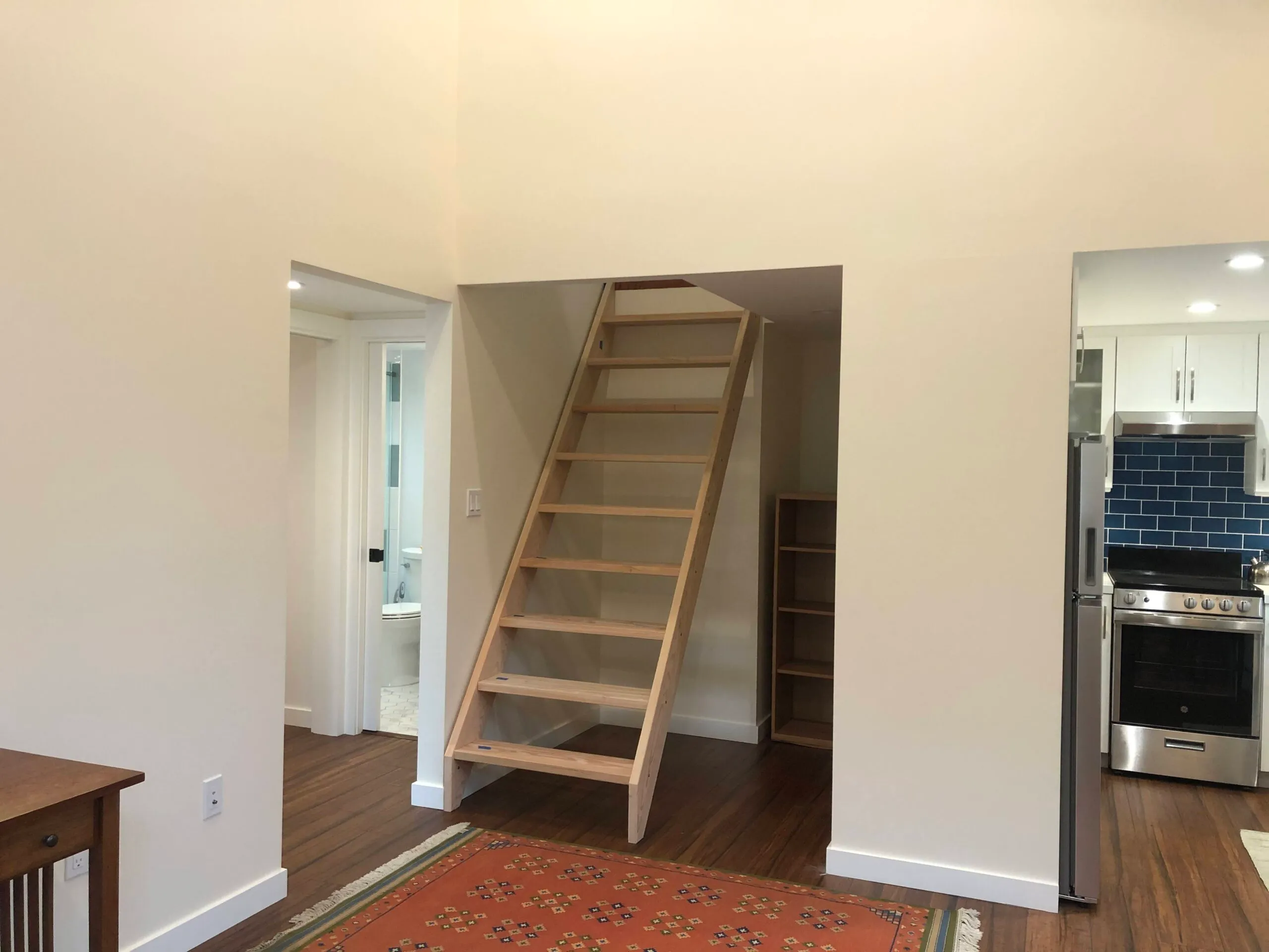 Picture of Green Living Builders installed this ladder so a client could reach the second floor of the house. - Green Living Builders LLC