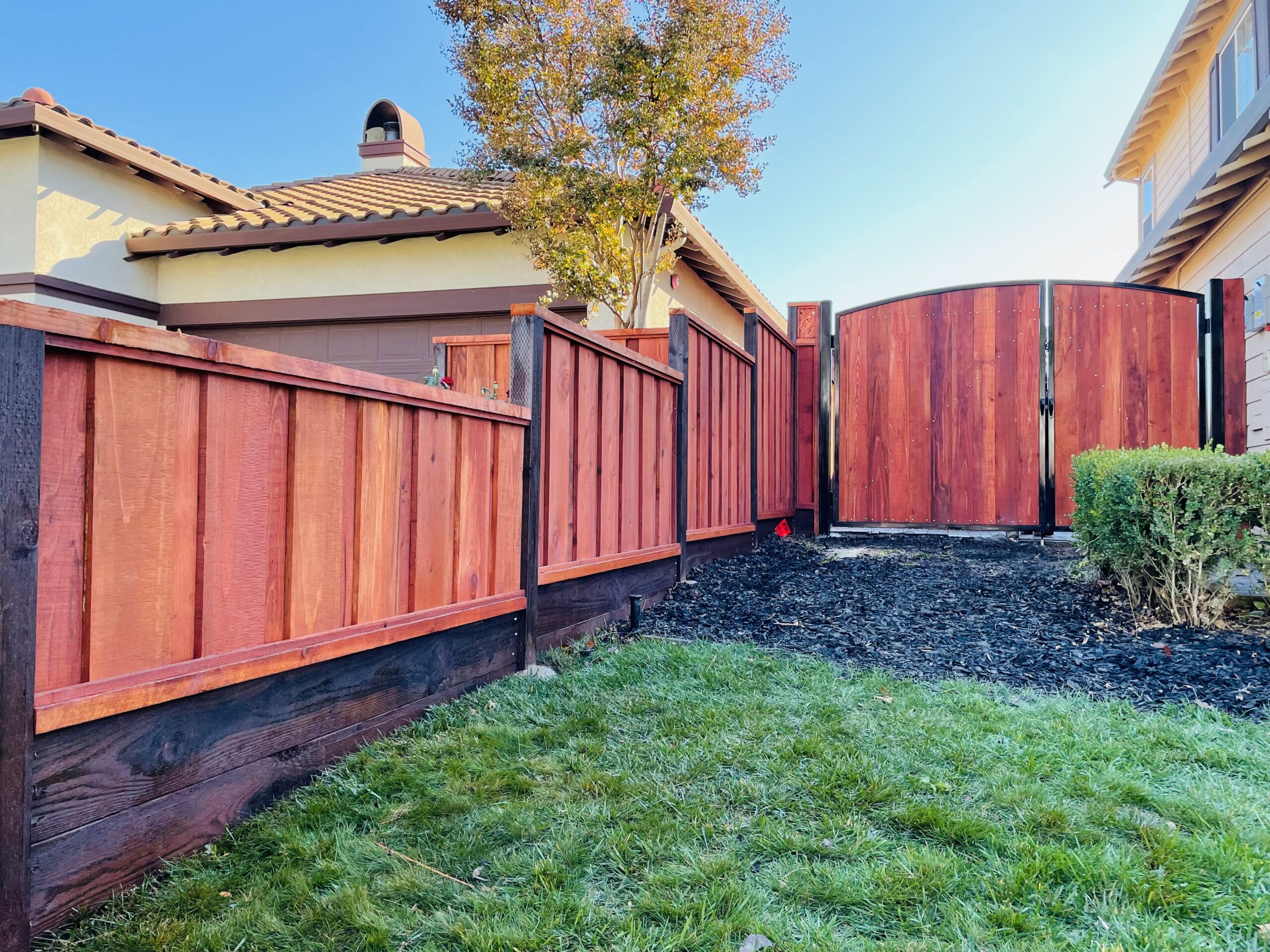 Picture of A look at one of AMM Fencing’s “metal frame and post” gate installations - AMM Fencing