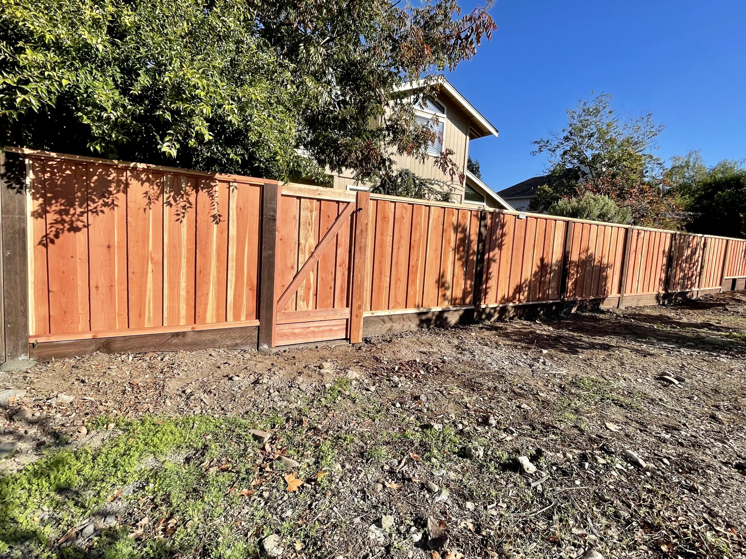 Picture of A recent standard redwood gate installation by AMM Fencing - AMM Fencing