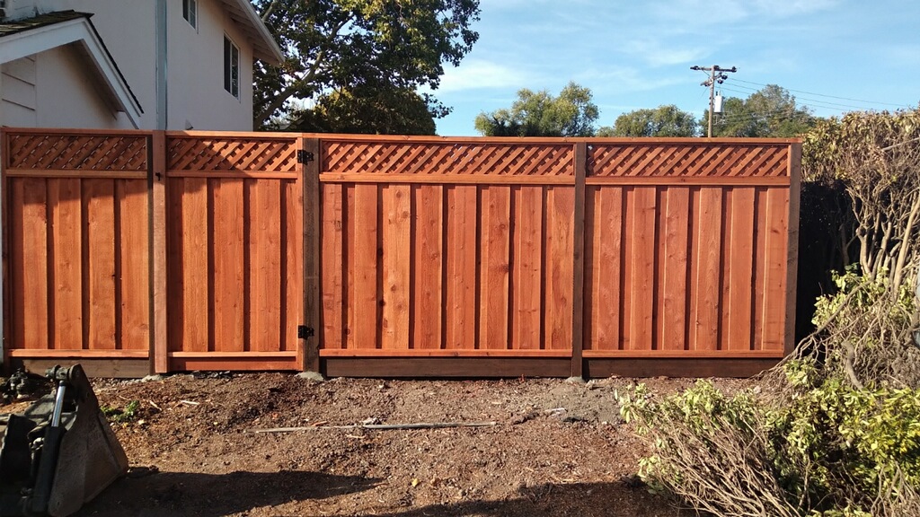 Picture of A recent lattice-style privacy fence installation by AMM Fencing - AMM Fencing