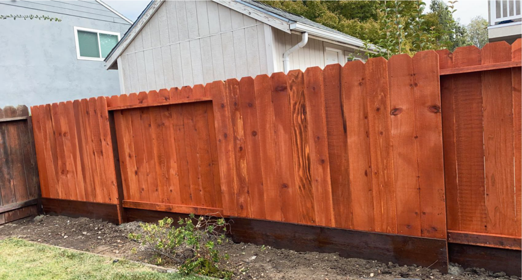 Picture of AMM Fencing installs dog-ear redwood fences. - AMM Fencing