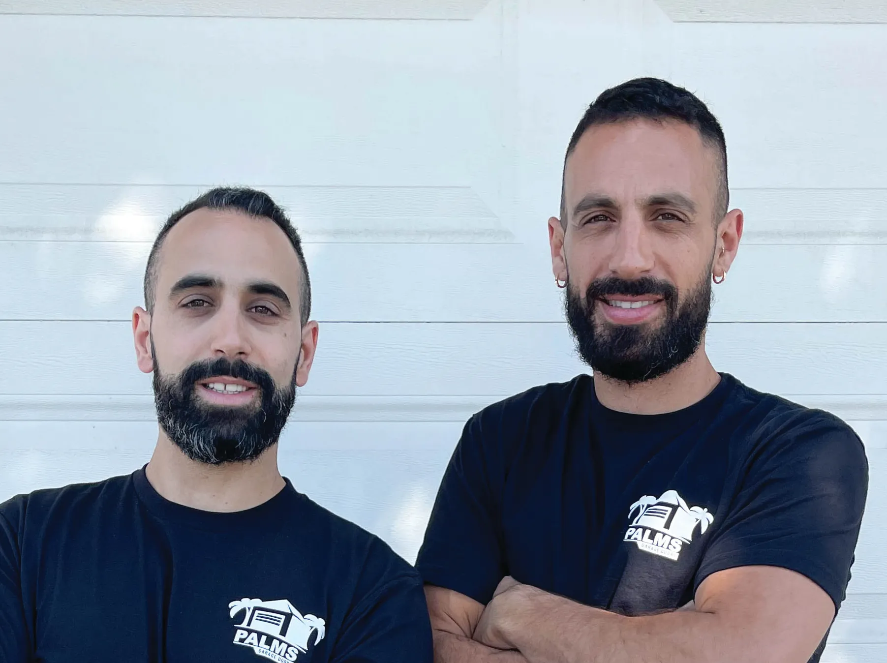 Elad Levi (L) and Yohai Rubin, owners of Palms Garage Doors-Palms Garage Doors